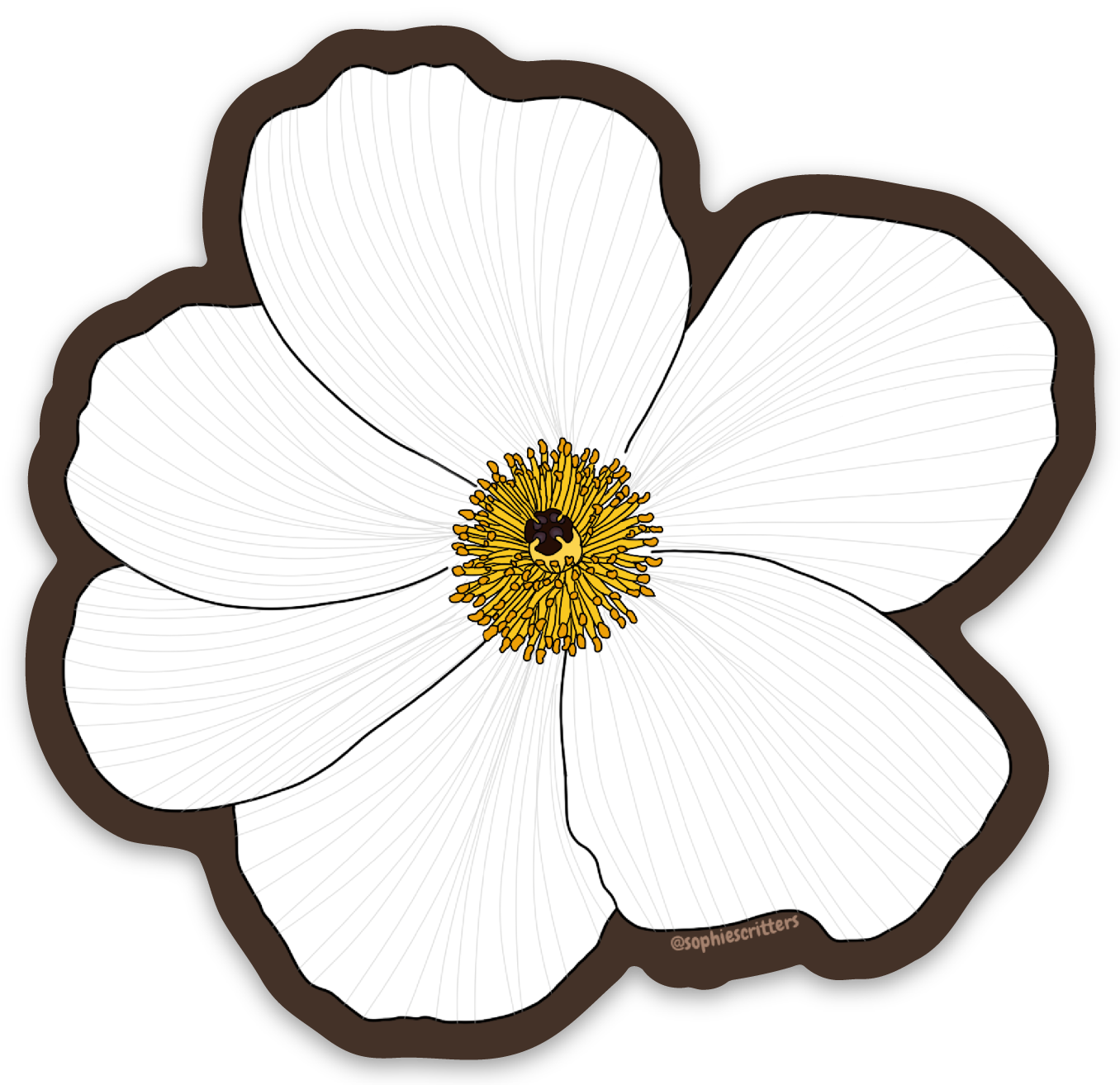 Pua Kala Flower Sticker
