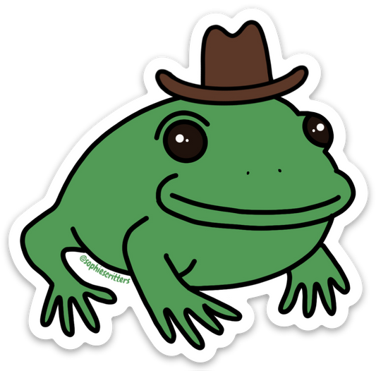 Cowboy Frog Sticker