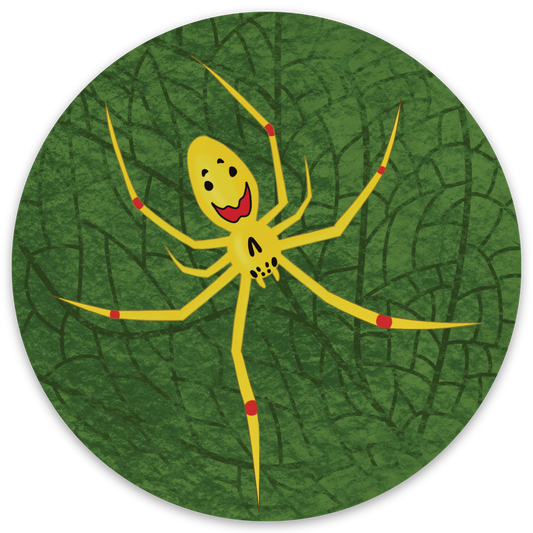 Happy Face Spider Sticker